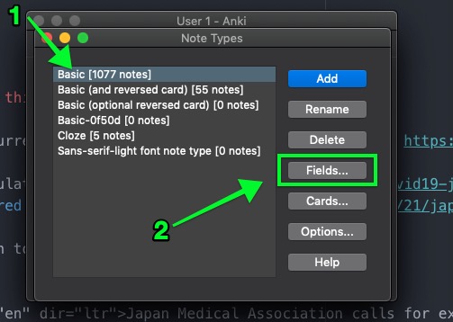 configure fields